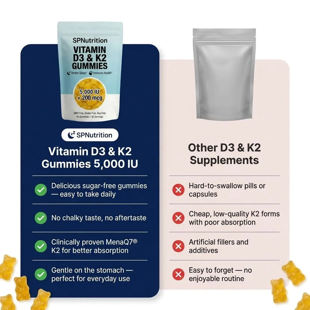 Gominolas de D3 + K2 de SPNutrition (suministro para 30 días)