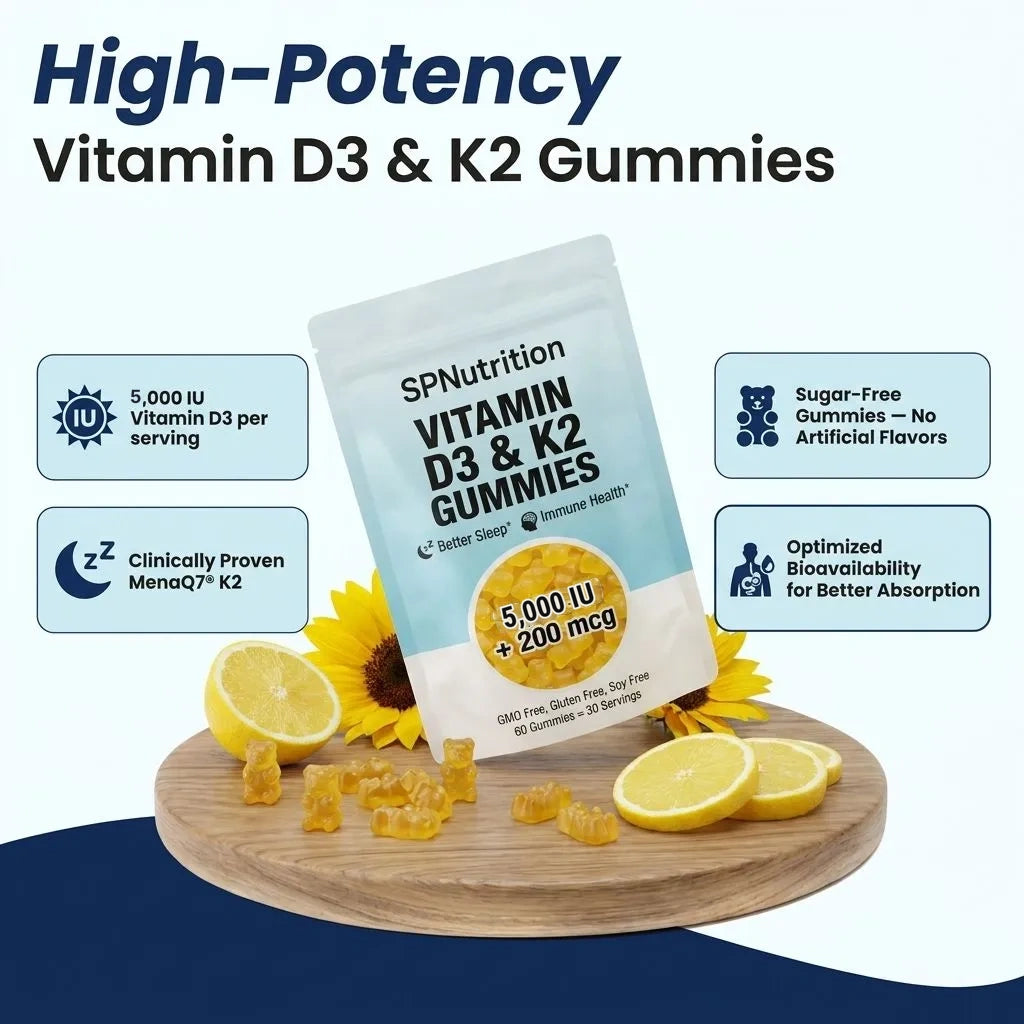 Gominolas de D3 + K2 de SPNutrition (suministro para 30 días)